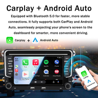 Autoradio 7 pouces compatible CarPlay et Android Auto pour VW Volkswagen avec navigation GPS, égaliseur DSP et écran tactile