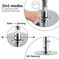 Poteau de danse fitness 45 mm 2026 – Poteau de pole dance portable pour la maison, statique et rotatif