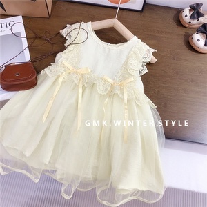 Vestido de Princesa con Volantes y Lazo para Niñas Pequeñas, Ideal para Fiestas de Verano y Uso Diario Informal - Product Image 2