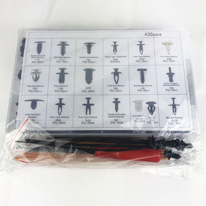Clips d'expansion en plastique automobile HE06, 435 pièces, attaches de réparation pour garnitures de garde-boue et de coffre, ensemble d'attaches automobiles polyvalentes - Product Image 5