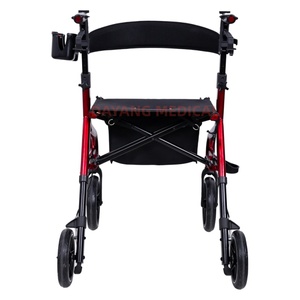 <span class=keywords><strong>Deambulatore</strong></span> Multifunzionale Pieghevole Leggero in Alluminio per Anziani <span class=keywords><strong>con</strong></span> Sedile e Freni Manuali per Disabili - Product Image 4