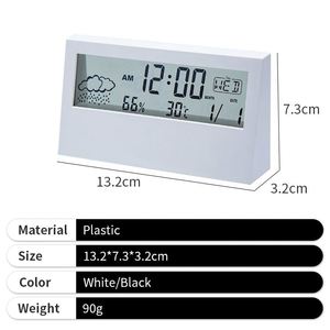 Custom Rectangular Portable Lightweight Lcd Humidity Date Digital <b>Clock</b> With Logo for Outdoor - Product Image 3