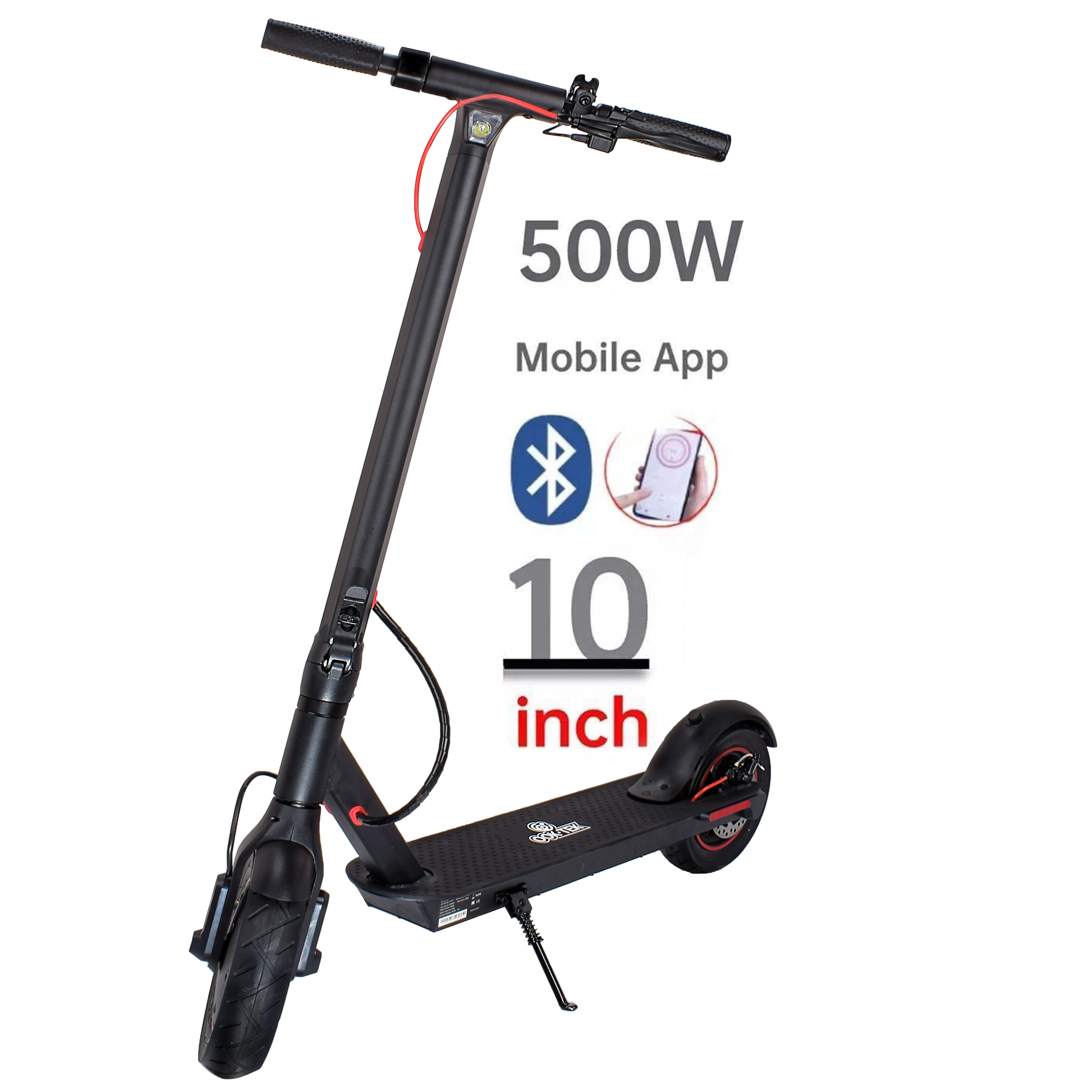 سكوتر كهربائي 9 w 3 سرعات E سكوتر قابل للطي V10 10 بوصة تطبيق التحكم في الدراجات البخارية الكهربائية