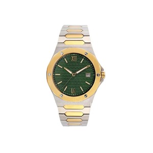 Reloj de Cuarzo Premium para Hombre, Diseño Ejecutivo de Lujo, Correa de Acero Inoxidable, Esfera con Patrón Verde, para Reuniones de Negocios y Uso Diario - Product Image 5