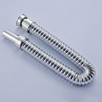Tuyaux flexibles chromés BOOSTEEL, diamètre extérieur 78 mm, connexion filetée, installation facile pour la plomberie de douche