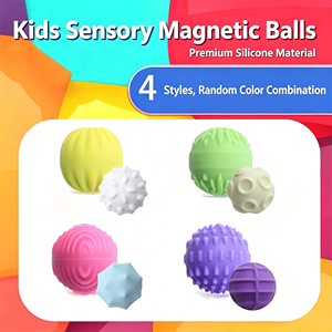 Boules magnétiques sensorielles de qualité alimentaire Source Factory, sphères avec aimant intégré, boules magnétiques sensorielles résistantes - Product Image 2