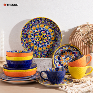 Platos y Vajilla de Porcelana Bohemia con Diseño Floral, Plato de Sopa de Cerámica a Precio Económico al por Mayor - Product Image 5