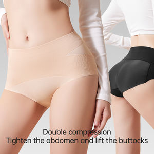 Vente chaude femmes ventre contrôle Shaper Shorts Jersey tissu <span class=keywords><strong>cuisse</strong></span> minceur rembourré bout à bout Logo personnalisé taille Shaper taille XS - Product Image 2