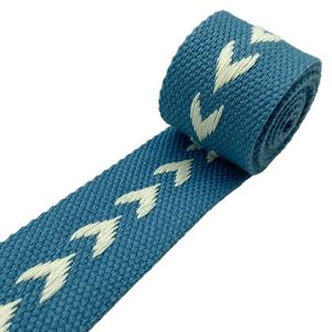 Custom logo Vintage Style Multicolor Woven Polyester Jacquard <b>Webbing</b> Fashionable Coated for Bag - Product Image 5