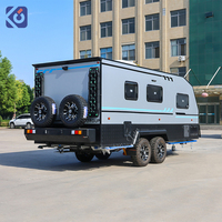 CAMPTRL Camping-car familial avec équipements de vie complets, camping-car de luxe avec douche et cuisine, remorque de camping pour les voyages et le camping