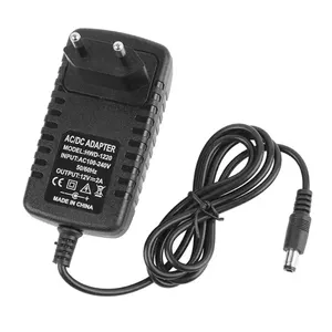 Adaptador de corriente de 24 vatios, 12V 2A, montaje en pared, adaptador de corriente de conmutación AC DC, 12V 2a