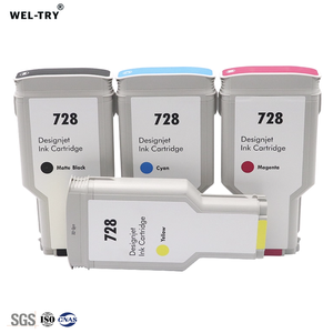 <span class=keywords><strong>Cartouche</strong></span> d'encre WEL-TRY HP728 toute nouvelle pour imprimantes <span class=keywords><strong>HP</strong></span> DesignJet T730/T830 avec puce et encre complète 300 ml type Plug-and-play - Product Image 2