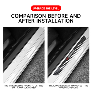 แผ่นกันรอยขอบประตู<span class=keywords><strong>รถ</strong></span>ยนต์แบบสลักเลเซอร์โลโก้ตามสั่ง 4 ชิ้น ป้องกันรอยขีดข่วน ใช้ได้กับรถยนต์ทุกประเภท - Product Image 5