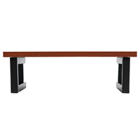 Support d'écran d'ordinateur en bois marron à prix réduit, support de bureau, support TV, certifié CARB, pour table