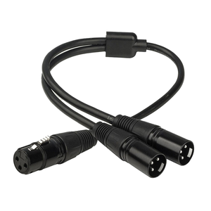 Fábrica al por mayor de gama alta de 3 pines <span class=keywords><strong>XLR</strong></span> hembra a doble Phono macho enchufe Y divisor <span class=keywords><strong>Xlr</strong></span> micrófono altavoz Dmx Cable adaptador - Product Image 1