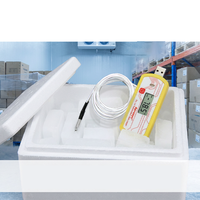 Registrador de Datos de Temperatura con Hielo Seco Reutilizable, Puerto USB, Pantalla, Sonda Externa, Material ABS, Modelo PDF-L para Uso Médico