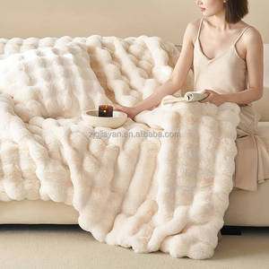 Popular High Quality Ivory Baby Faux Fur Mink <strong>Throw</strong> <strong>Thick</strong> <strong>Blanket</strong> - Product Image 6