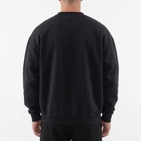 Sweat-shirt pour homme à col rond et manches longues en tissu French Terry, avec logo personnalisé, design OEM ODM, style décontracté streetwear, poignets et ourlet côtelés.