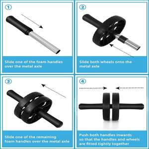 ชุดล้อออกกำลังกายหน้าท้อง <span class=keywords><strong>Nutrilite</strong></span>,สนับเข่าแผ่นกลมออกกำลังกายหน้าท้องหน้าท้องสำหรับอุปกรณ์ออกกำลังกายในบ้าน5ชุด - Product Image 2