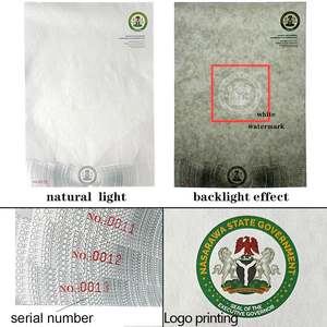 Papier à filigrane personnalisé, certificat de sécurité, papier à filigrane de sécurité, impression de certificat de sécurité avec numéro PIN - Product Image 3