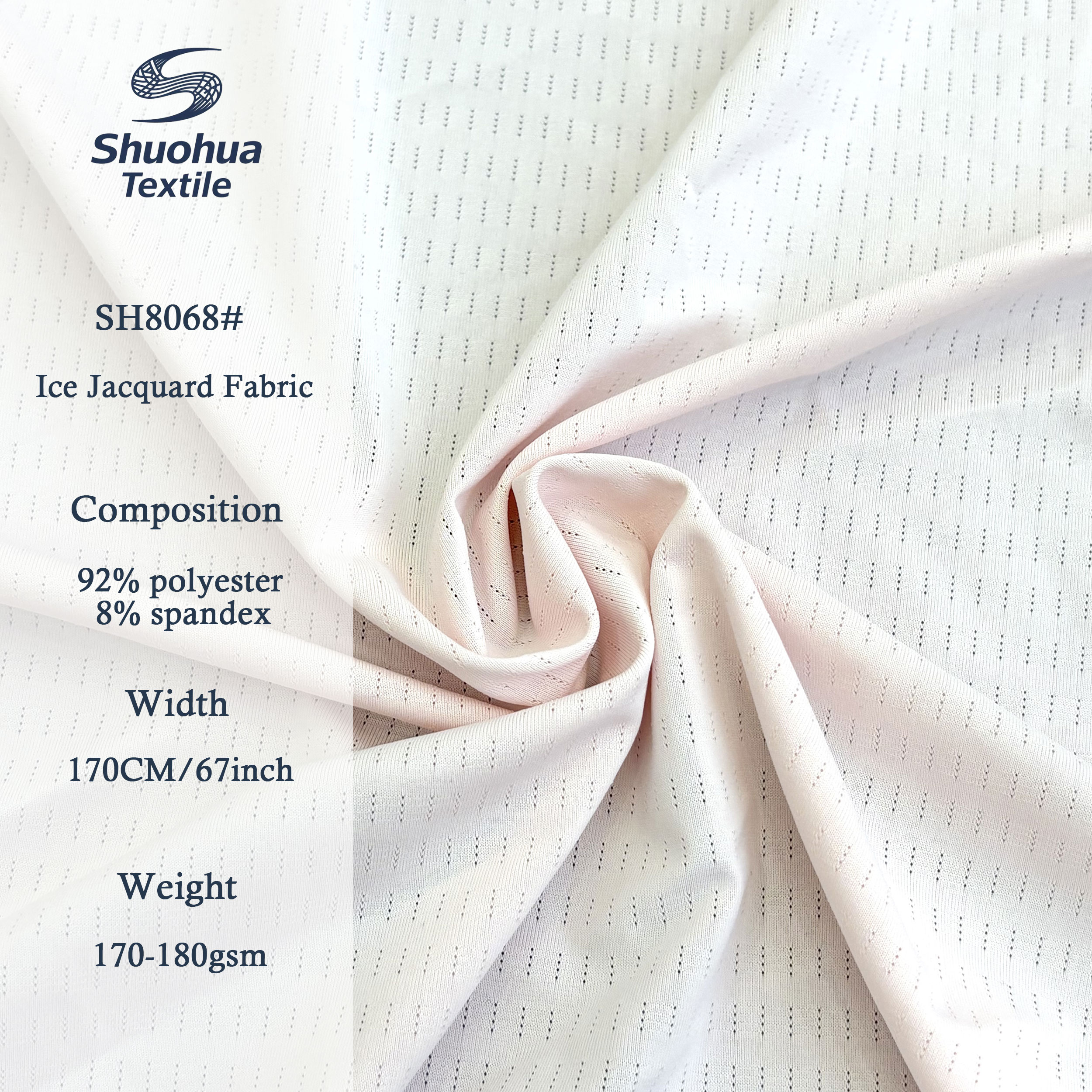 Dryfit Polyester Fabric Spandex Breathable Mesh Fabric Quick Dry Textile for Sportswear Activewear