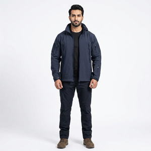 Professional 2026 New Arrival High Quality Solid Color Casual Wear Softshell Jacket Streetwear New Fashion <b>Canvas</b> Stand - Product Image 1