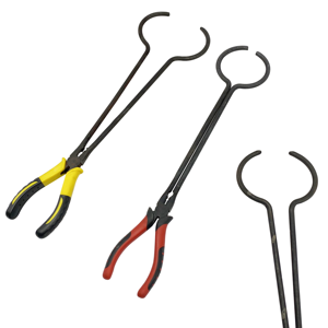 Pinces à bijoux pour four à fusion, résistantes à la chaleur, avec poignée en plastique antidérapante, anti-brûlure, double <span class=keywords><strong>action</strong></span> à ressort - Product Image 5
