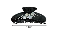 Pince à cheveux en acétate de luxe de haute qualité, style coréen Liwu, avec fleurs 3D exquises incrustées de strass
