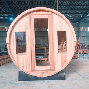 Phẳng Thủy Tinh Ngoài Trời Thùng Tắm Hơi Gỗ Đốt Bếp Hơi Nước Tắm Hơi Với Gối * 2 - Product Image 1