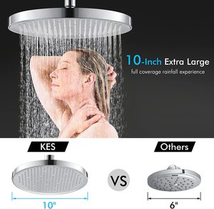 <span class=keywords><strong>Soffione</strong></span> doccia a soffitto grande da 12 pollici cromato e <span class=keywords><strong>bianco</strong></span> in ABS 30cm per bagno con ugelli in silicone antiintasamento - Product Image 3