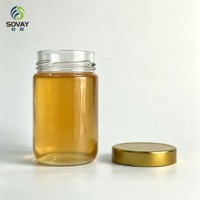 Pot de conservation en verre cylindrique mince de 280 ml, pot transparent à large ouverture à vis pour aliments secs de garde-manger, emballage commercial et de détail