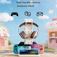 MQ Multifunktionaler Spielcontroller-Halter mit Over-Ear-Kopfhörerhalterung, Kreatives 2-in-1 Desktop-Aufbewahrungsregal für Gaming-Zubehör
