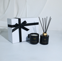 Ensemble de bougies diffuseur d'aromathérapie roseau de haute qualité personnalisable de luxe FRHY vente en gros boîte-cadeau de vacances pour des vacances personnalisées