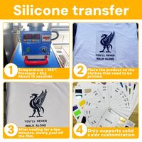 Silicone 3D en gros pour autocollants prêts à presser, impression par transfert thermique au plastisol personnalisée, t-shirts, sacs, lavable, durable, PET