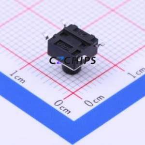 K2-1102SP-F4SC-04 Tactile Switch SMD-4P,6x6mm Switch Single Pole Single Throw Round Button 2.5N Vertical Mount - Product Image 2