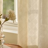Nouveau rideau de luxe à œillets transparents pour fenêtres de salon, avec embouts décoratifs, direct usine