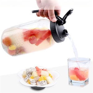 Limonade grande bouche large 64 32 oz pot Mason bouteille de café couvercle hermétique verre à thé glacé buveur étanche - Product Image 4