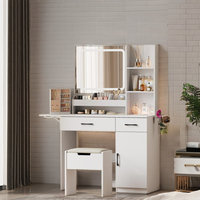 Coiffeuse avec miroir Schminktisch Tocador Mobilier de chambre à coucher avec lumières pour hôtels Meuble de maquillage design moderne avec table