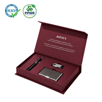 Boîte en carton rigide de style livre, écologique, avec logo personnalisé imprimé, couleur bordeaux, emballage magnétique de luxe pour coffret cadeau d'entreprise