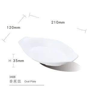 Melamine Oval Plates Japanese Traditional Tableware Eggplant Pattern Custom Melamine Plates