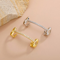 Offre Spéciale : Grillz dentaire Hip Hop style Zombie personnalisé, géométrique, en laiton plaqué or et argent, serti de zircons, pour hommes et femmes, bijoux