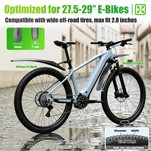 Guardabarros RBRL MTB Delanteros y Traseros Extra Largos y Anchos de Aleación de Aluminio con Liberación Rápida para Bicicletas de 27.5-29 Pulgadas con Neumáticos de 2.4-3.0 - Product Image 1