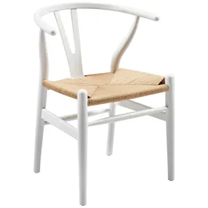 Cheap Classic Designer Armchair Natural Oak Wood Wishbone Chair Black Walnut Color Mid-Century Beech Wooden Leg Dining Chair