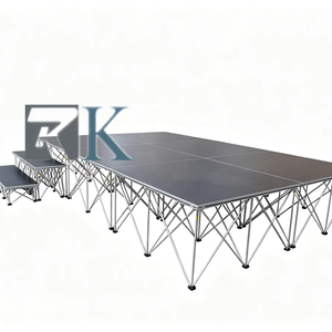 เวทีไม้อัดพร้อมโครงอะลูมิเนียม เวทีเคลื่อนที่สำหรับงานแต่งงาน การแสดง นิทรรศการ และงานดนตรี - Product Image 1