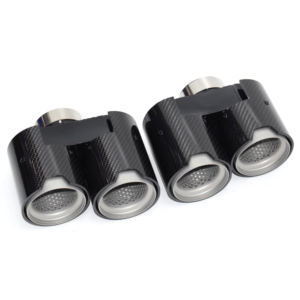 Para <span class=keywords><strong>BMW</strong></span> Serie 3/Serie 4 425i 430i G22 G23 G26 <span class=keywords><strong>2021</strong></span>+, Mejora del Tubo de Escape, Punta de Silenciador de Fibra de Carbono Plateada - Product Image 3