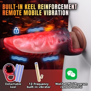 Extensor de Pene con Vibración, Diseño de Tentáculo de Pulpo, Silicona Suave con Soporte, Extensor de Pene Masculino, Juguete Sexual para Adultos, Venta al Por Mayor - Product Image 2
