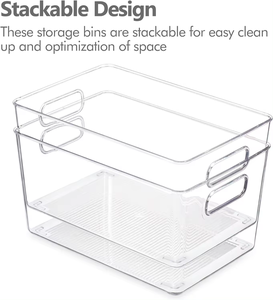 Paquete de 6 Recipientes Transparentes de PE para Almacenamiento de <span class=keywords><strong>Alimentos</strong></span>, Rectangulares, Libres de BPA, Aptos para Refrigerador, Duraderos, Fáciles de Limpiar, Capacidad de 1-3L, Diseño Moderno - Product Image 5
