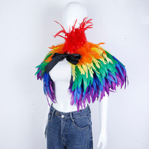 ชุดคอสเพลย์ผ้าคลุมไหล่ขนนกสำหรับผู้ใหญ่สำหรับผู้หญิงโบฮีเมียนแนววินเทจฮาโลวีนอุปกรณ์ประกอบฉากสำหรับถ่ายภาพบนเวที - Product Image 2