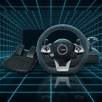 Nouvelle Arrivée 2025 C-STAR NS-9887 Volant de Jeu Filaire 7-en-1 avec Moteur de Vibration, Rotation à 270° et Fort Retour de Vibration pour le Gaming