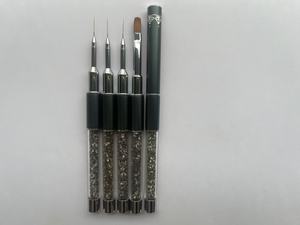 Nuevo Bolígrafo <span class=keywords><strong>de</strong></span> Gel Ovalado con Mango <span class=keywords><strong>de</strong></span> Metal Negro Cristal, Marca Privada, Pincel Delineador <span class=keywords><strong>de</strong></span> <span class=keywords><strong>Uñas</strong></span> Extrafino, <span class=keywords><strong>Kit</strong></span> <span class=keywords><strong>de</strong></span> Pinceles <span class=keywords><strong>para</strong></span> Pintura Acrílica 3D Kolinsky - Product Image 3